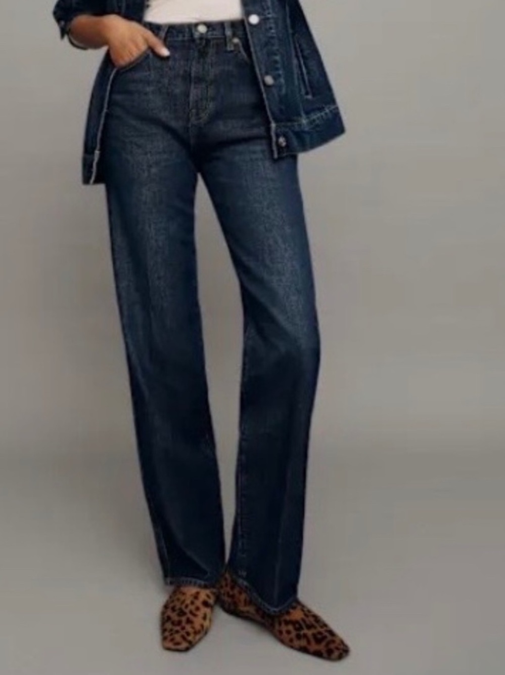 Reformation Val 90s Mid rise Dark Indigo Straight Leg Jeans Ahurani